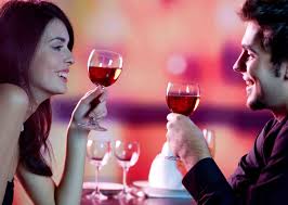 couple drinking red wine